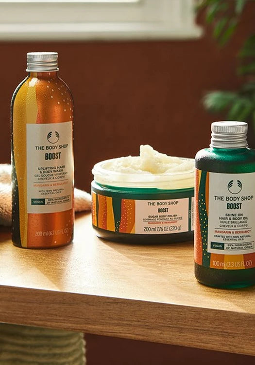 Gel douche vivifiant Boost - Mandarin & Bergamote
